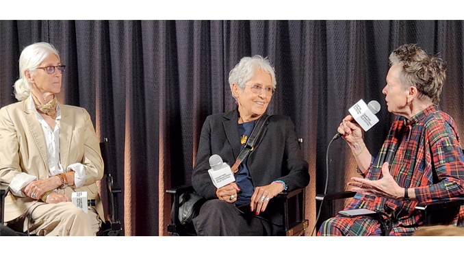 Director Karen O'Connor, Joan Baez and Laurie Anderson